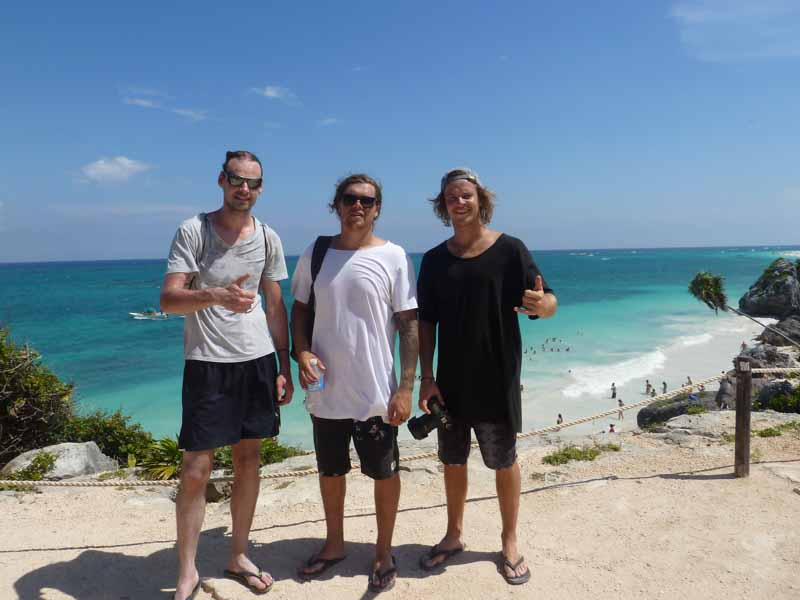 Mit Toni & Nick am schönen Tulum Beach
