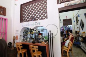Kleines Cafe in Cartagena Kolumbien