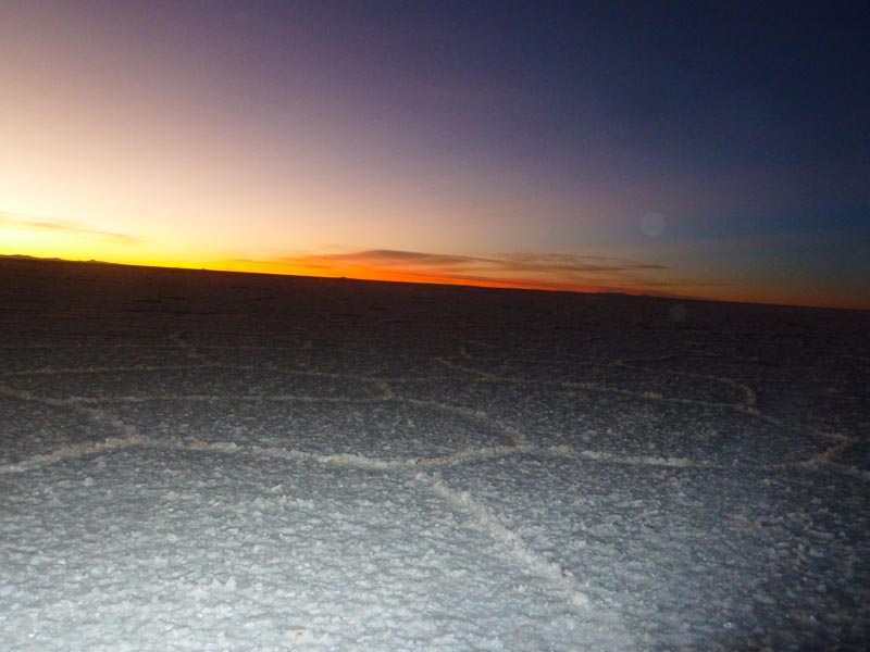Sonnenaufgang über der Salar de Uyuni